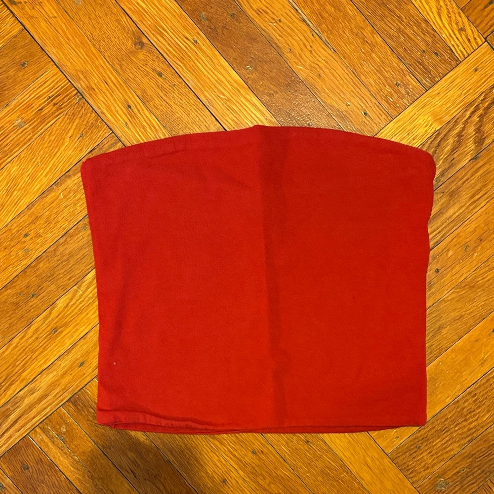 Red Strapless Tube Top